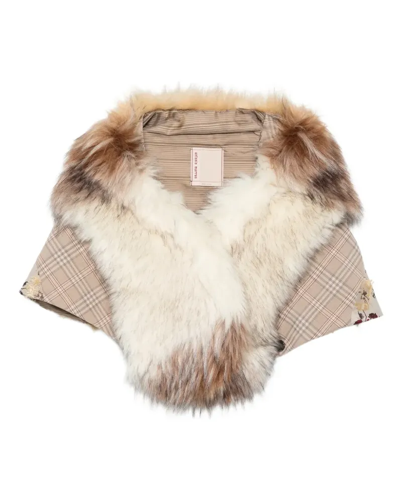 Antonio Marras Cape mit Karomuster - Nude Nude
