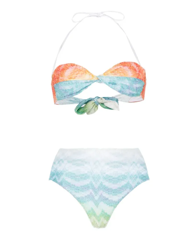 Missoni twist-detail bikini - Orange Orange