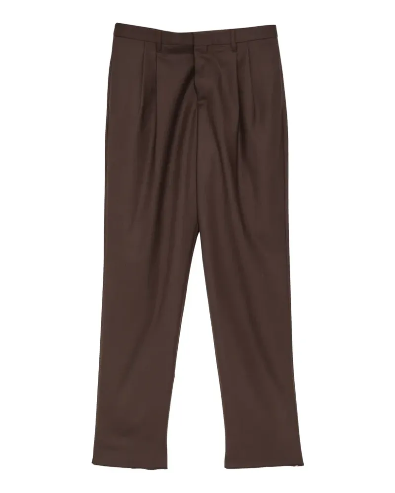 LARDINI pleated tailored trousers - Braun Braun