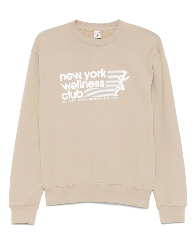 SPORTY & RICH Sweatshirt mit Rundhalsausschnitt - Nude Nude