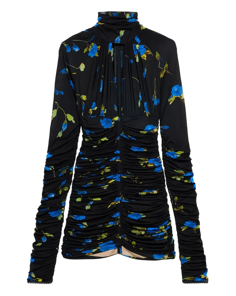 Blumarine Minikleid mit Blumenmuster - Blau Blau
