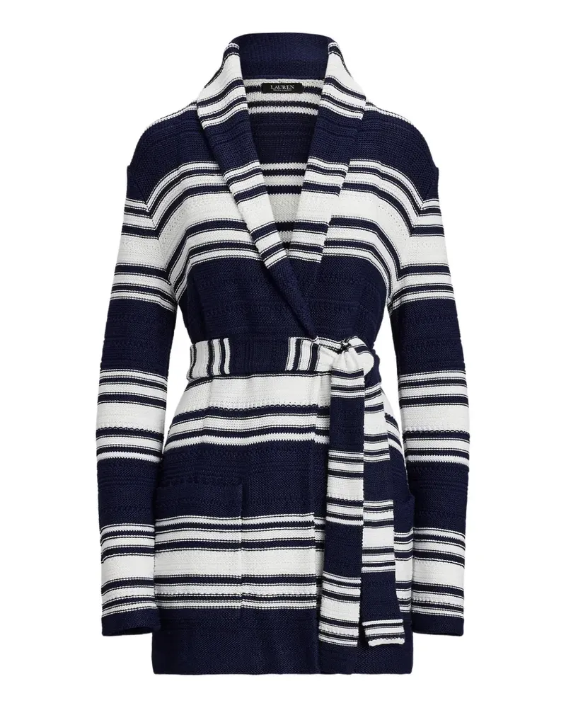 Ralph Lauren striped belted cardigan - Blau Blau