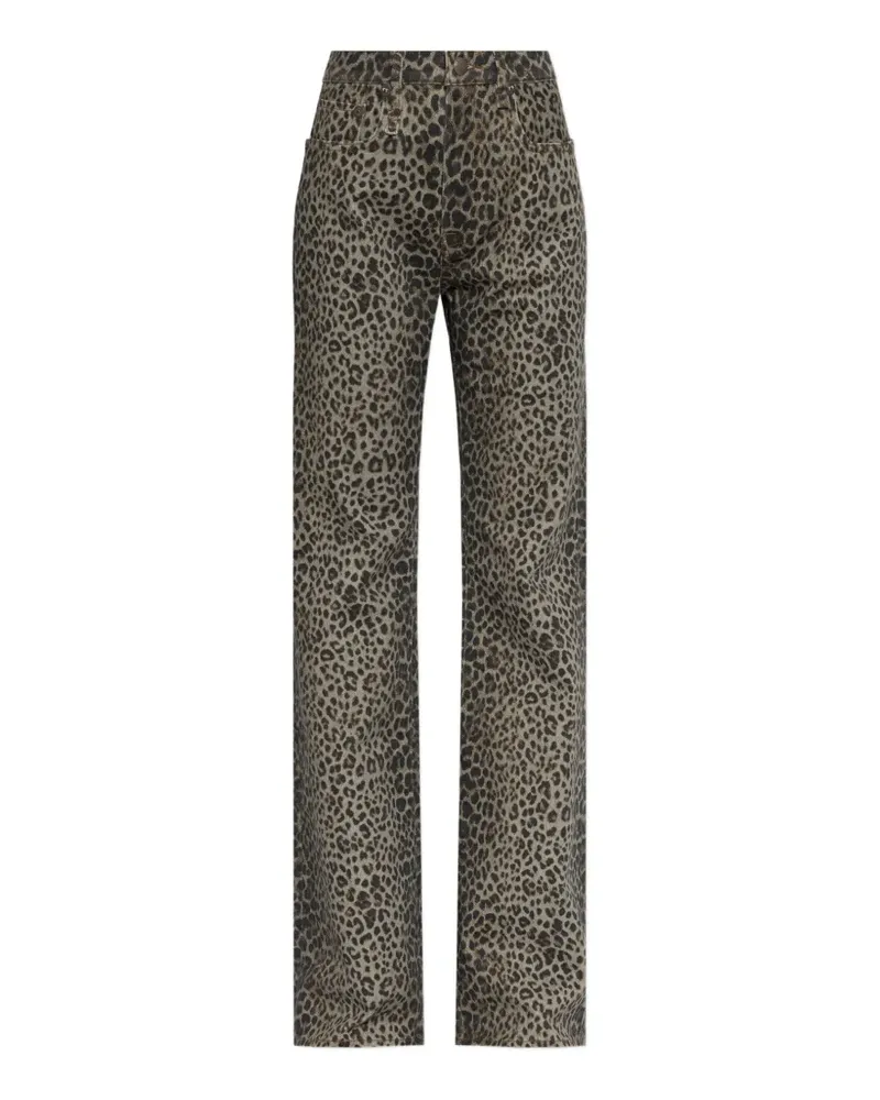R13 Jane Jeans mit Leopardenprint - Braun Braun