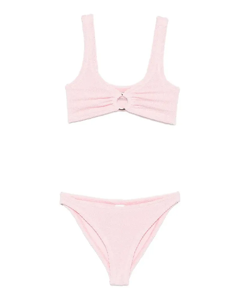 Hunza G Eva Bikini mit Knitteroptik - Rosa Rosa