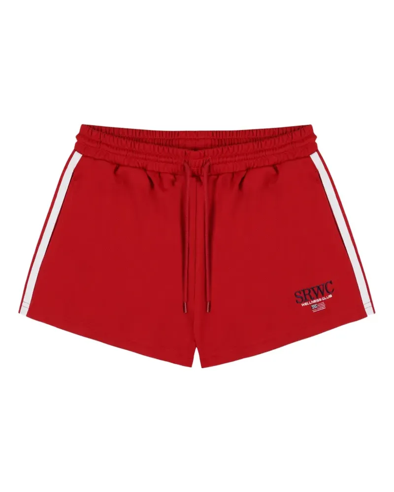 SPORTY & RICH Roller Shorts mit Streifendetail - Rot Rot