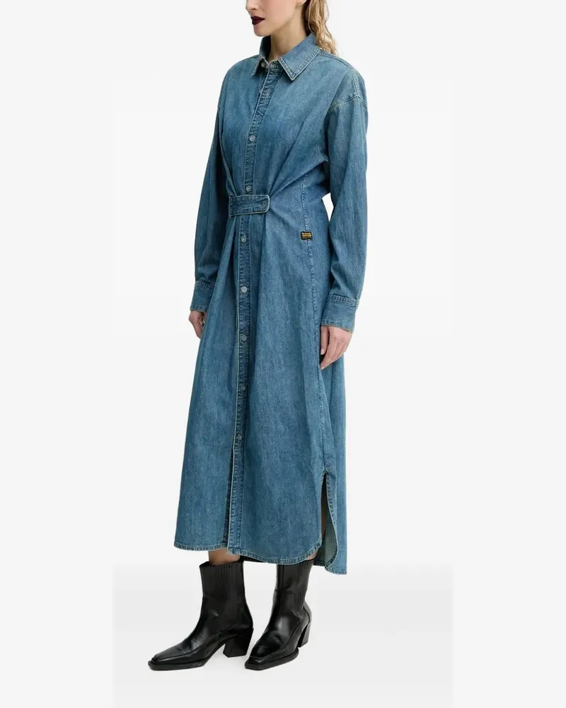 G-STAR RAW Jeans-Hemdkleid mit Gürtel - Blau Blau