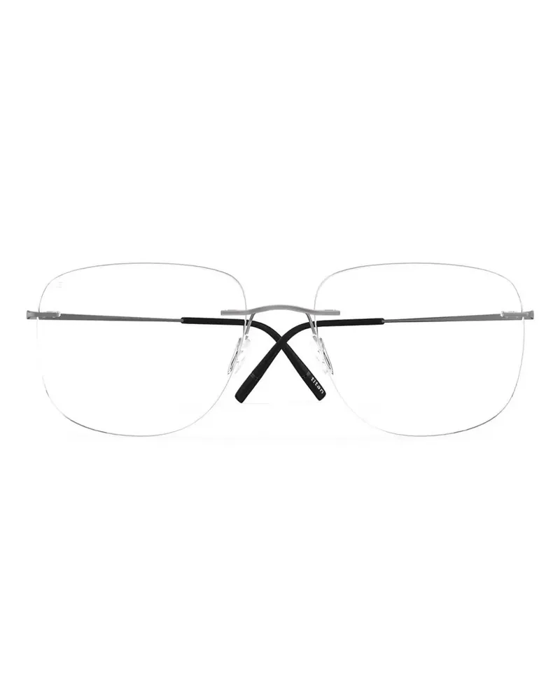 Silhouette Titan Minimal Art cat-eye frame glasses - Silber Silber