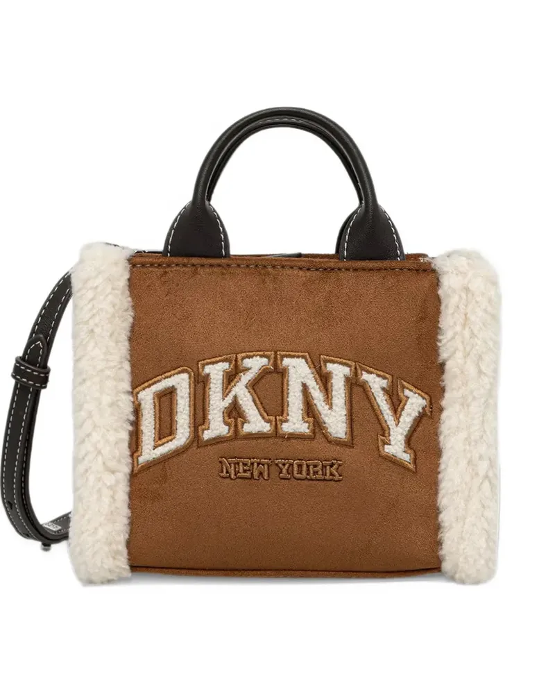 DKNY logo-patch two-way mini bag - Braun Braun