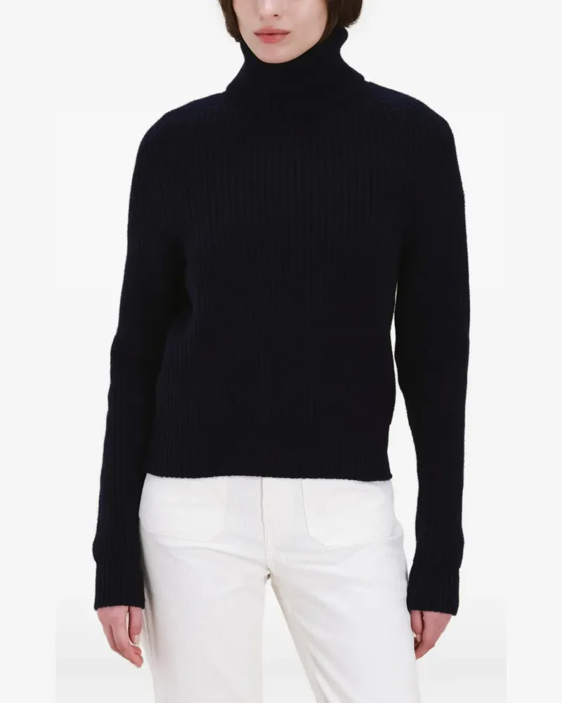 Fortela rib-stitch turtleneck sweater - Blau Blau
