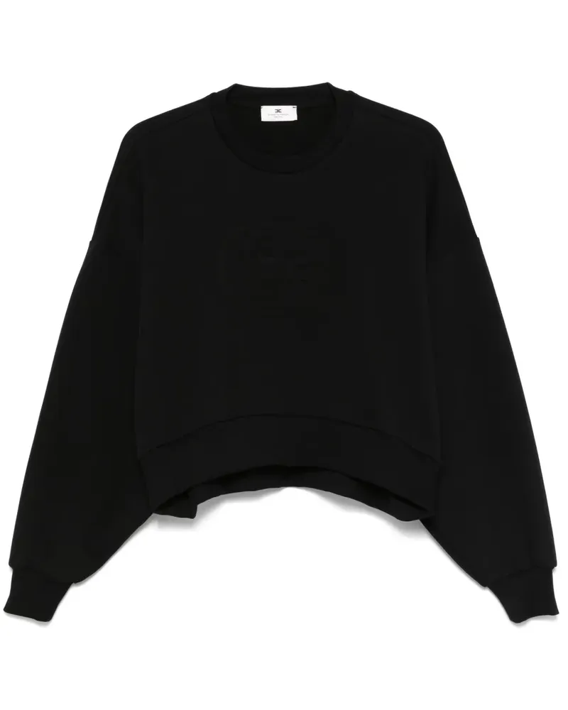 Elisabetta Franchi Sweatshirt mit Logo - Schwarz Schwarz