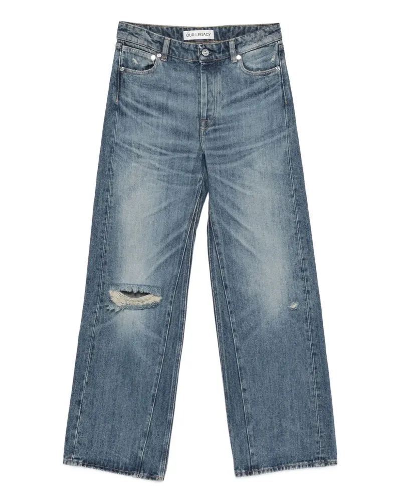 Our Legacy Hose im Distressed-Look - Blau Blau