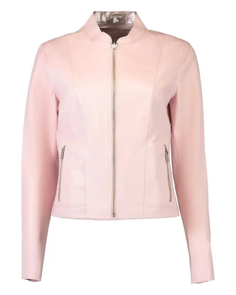 LAMARQUE Chapin zip-front leather jacket - Rosa Rosa