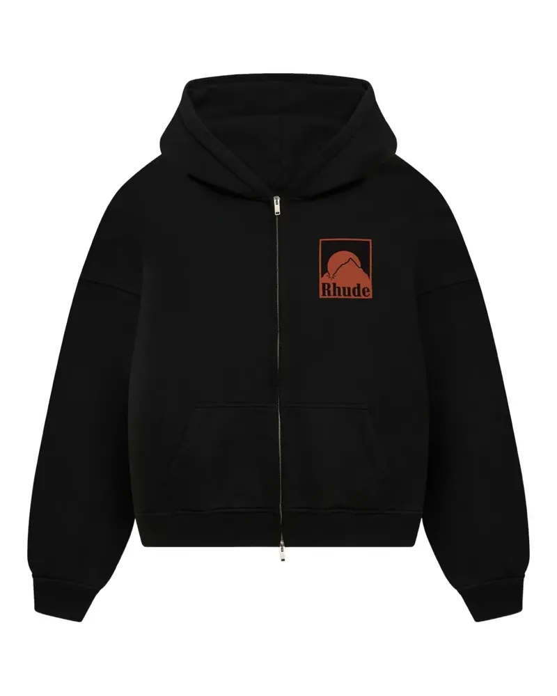 RHUDE Moonlight Badge Kapuzenjacke - Schwarz Schwarz