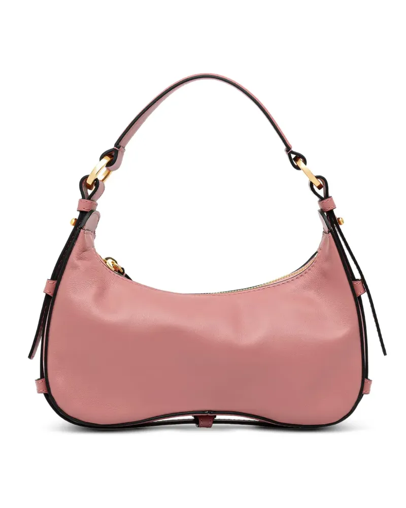 Pollini Identity logo-debossed leather tote bag - Rosa Rosa