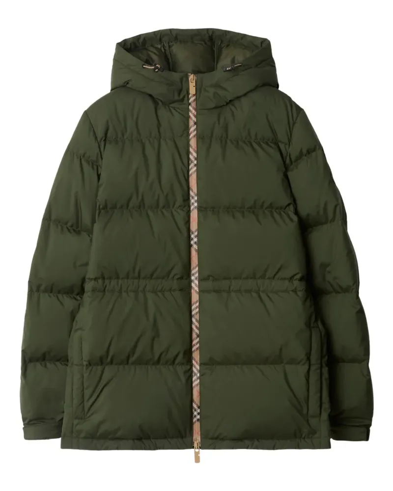 Burberry Kapuzenjacke mit Vintage Check-Besatz - Grün Grün