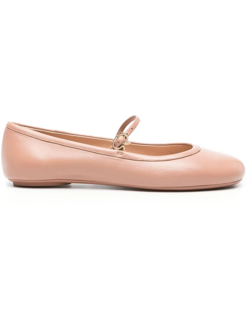 Gianvito Rossi Carla Ballerinas - Nude Nude