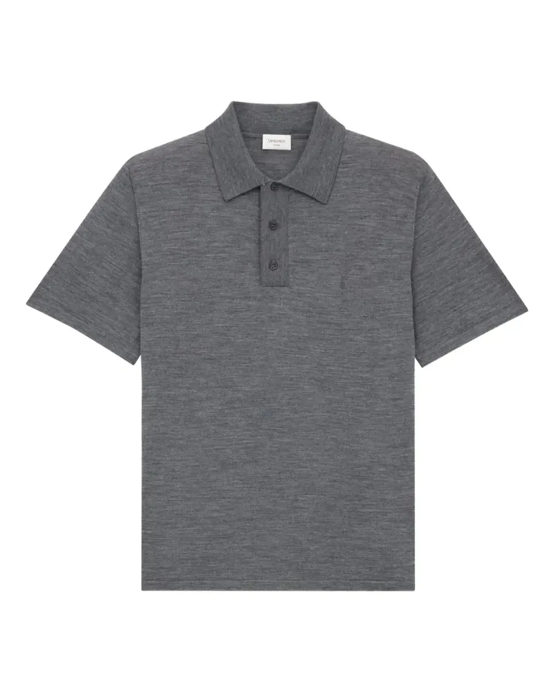 Saint Laurent Cassandre short-sleeve polo shirt - Grau Grau