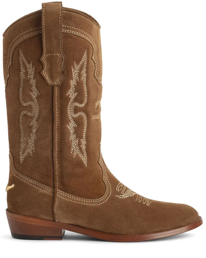 Zadig & Voltaire Klassische Cowboystiefel - Braun Braun