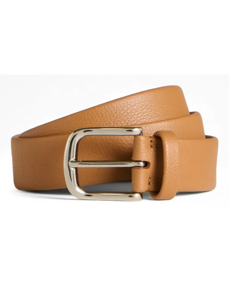 Kiton Gürtel aus gekörntem Leder - Braun Braun