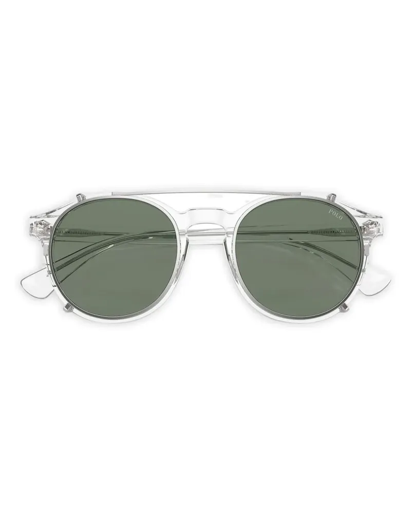Ralph Lauren Sonnenbrille mit rundem Gestell - Weiß Weiß