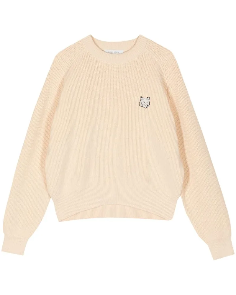 Kitsuné Pullover mit Fuchs-Patch - Nude Nude