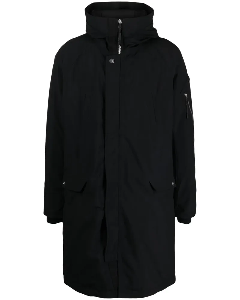 Boris Bidjan Saberi J4 Windbreaker mit Kapuze - Schwarz Schwarz
