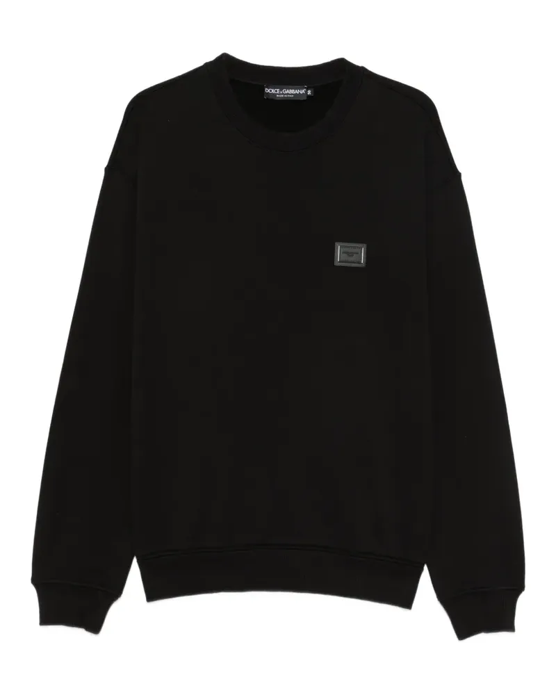 Dolce & Gabbana Pullover mit Logo-Schild - Schwarz Schwarz