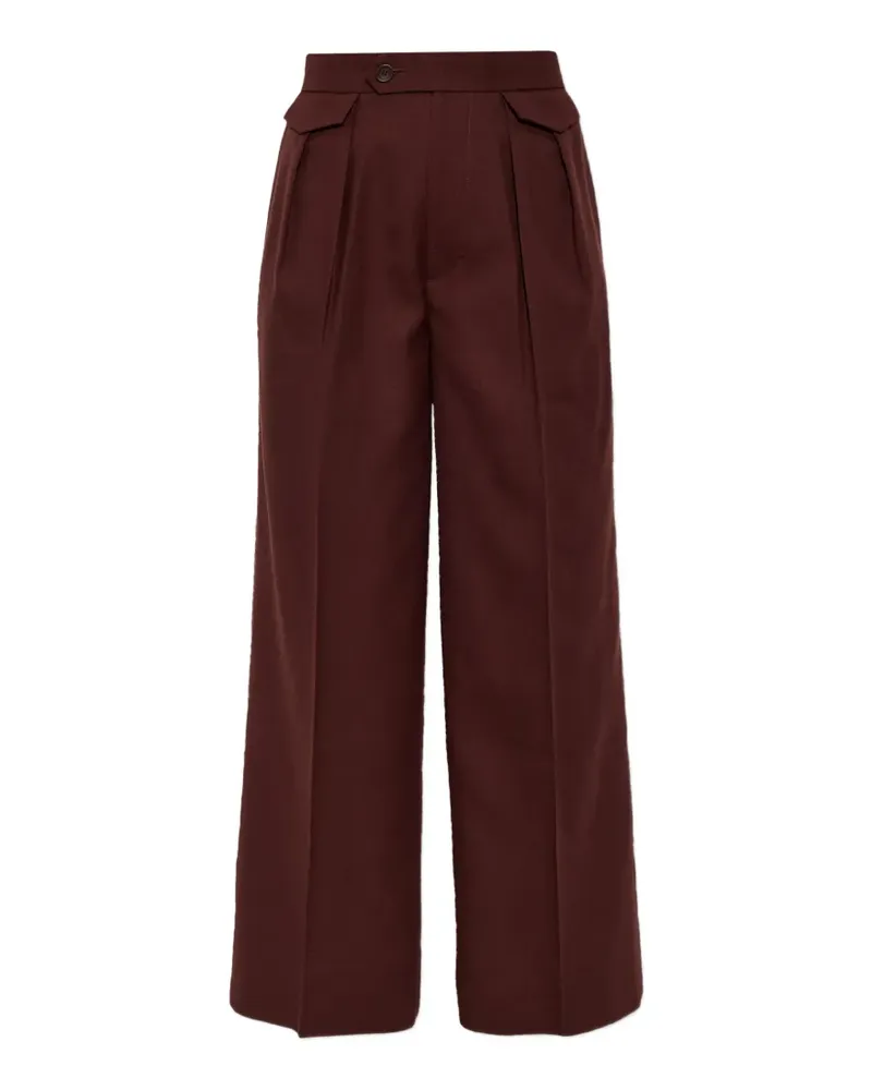 Issey Miyake creased wide-leg trousers - Braun Braun