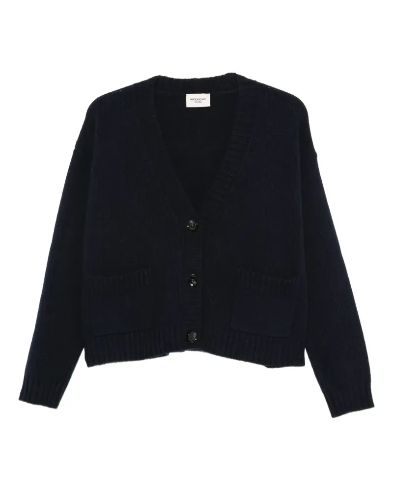 Max Mara Filmato Cardigan aus geripptem Strick - Blau Blau
