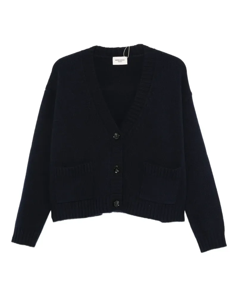 Max Mara Filmato ribbed-knit cardigan - Blau Blau