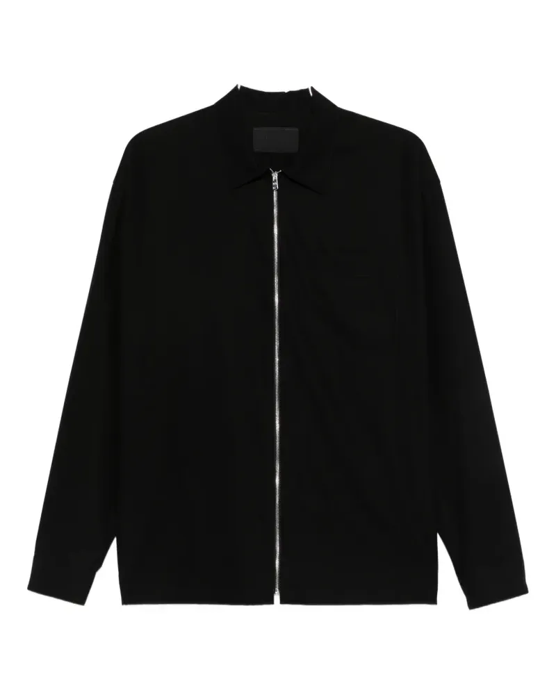 Prada zip cotton overshirt - Schwarz Schwarz