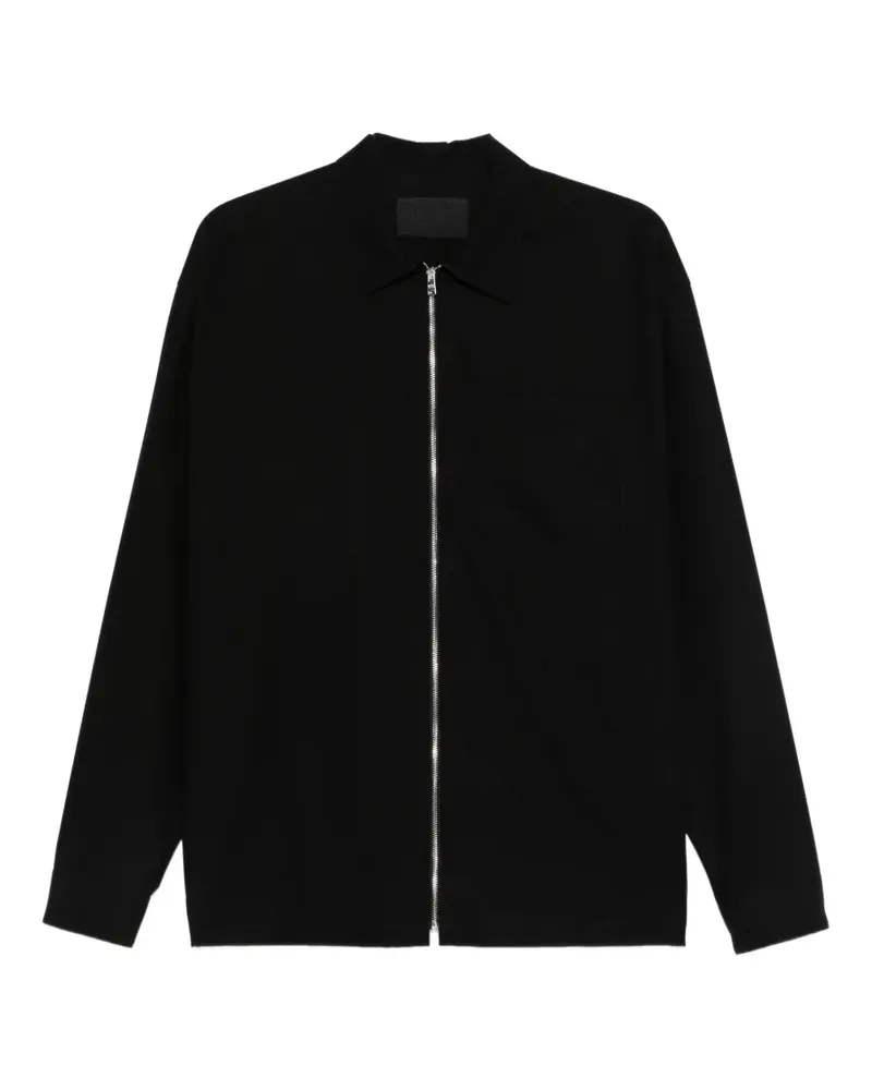 Prada zip cotton overshirt - Schwarz Schwarz