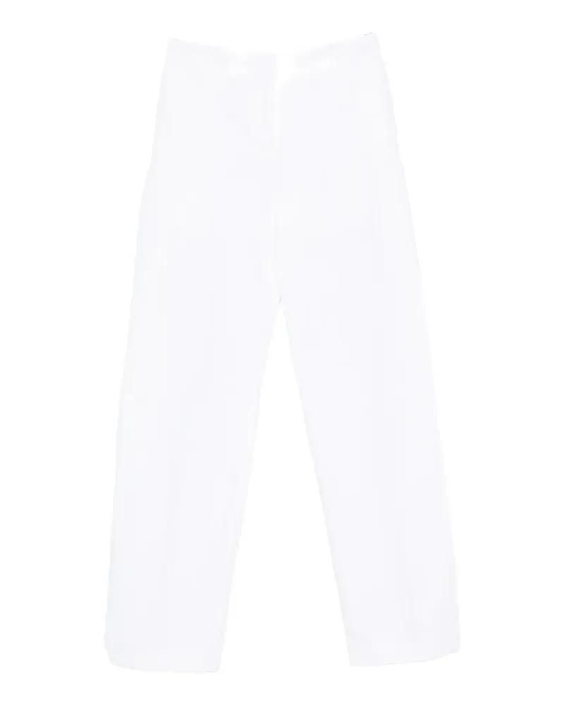 Brandon Maxwell The Parks side-pleat trousers - Weiß Weiß