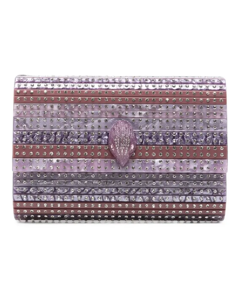 Kurt Geiger Eagle Clutch mit Kristallverzierung - Violett Violett