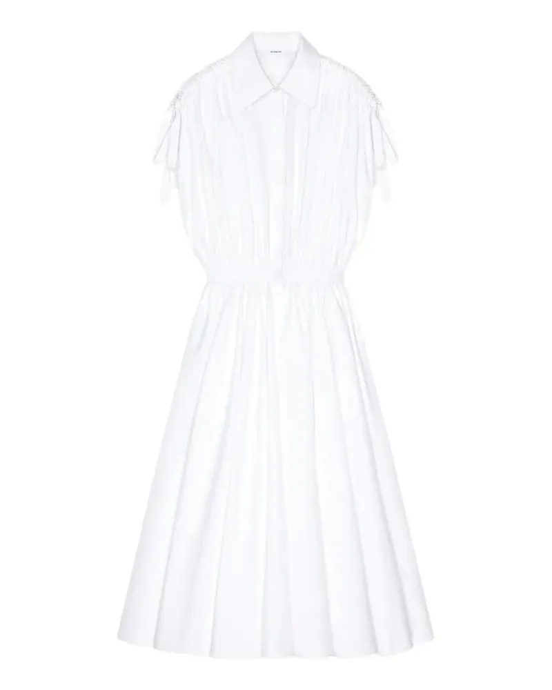 Givenchy Popeline-Midikleid mit Raffungen - Weiß Weiß
