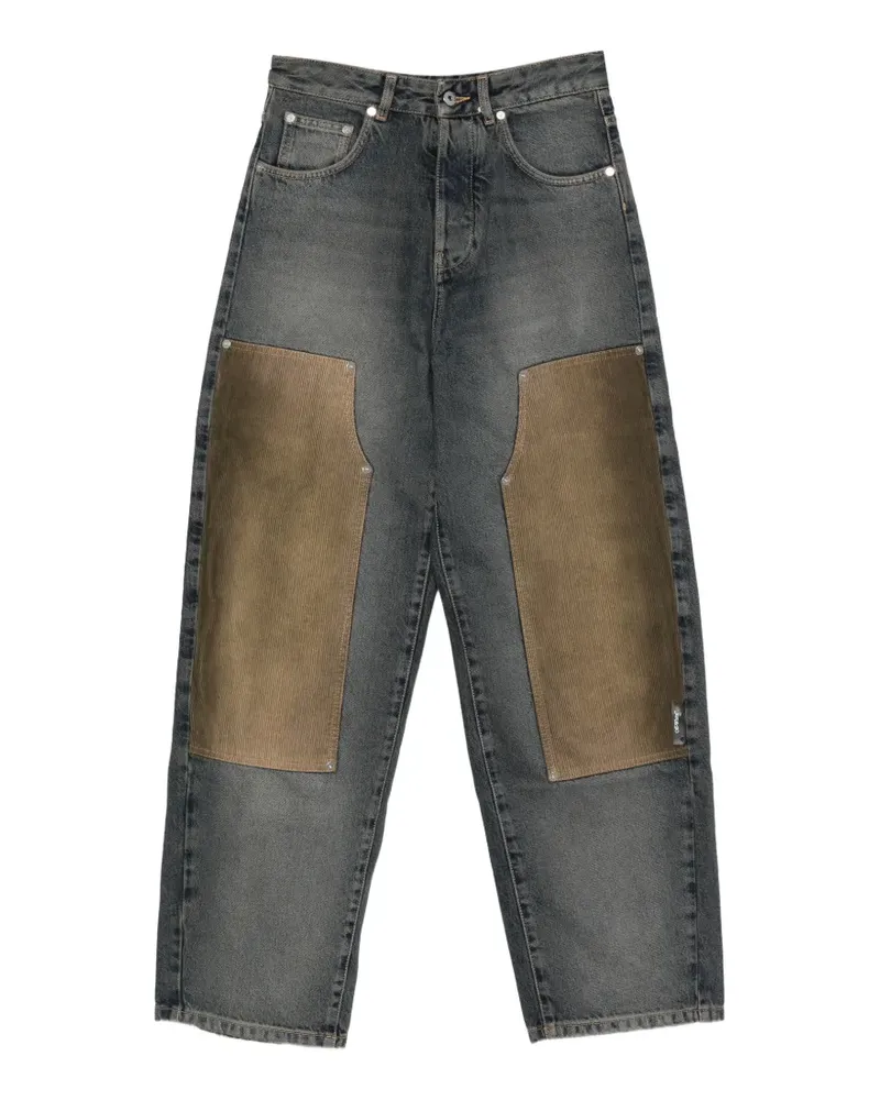 OFF-WHITE corduroy-panelled jeans - Blau Blau