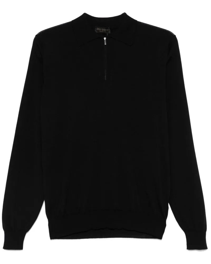 Dell'oglio Pullover mit Reißverschluss - Schwarz Schwarz