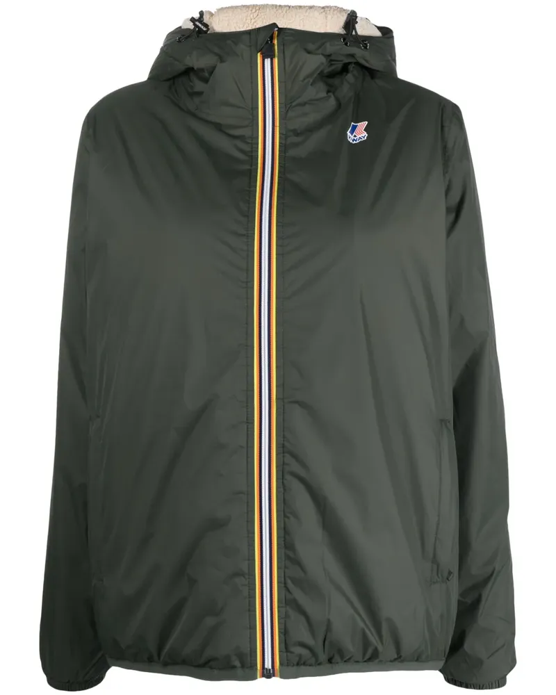 K-Way Kapuzenjacke mit Logo-Applikation - Grün Grün