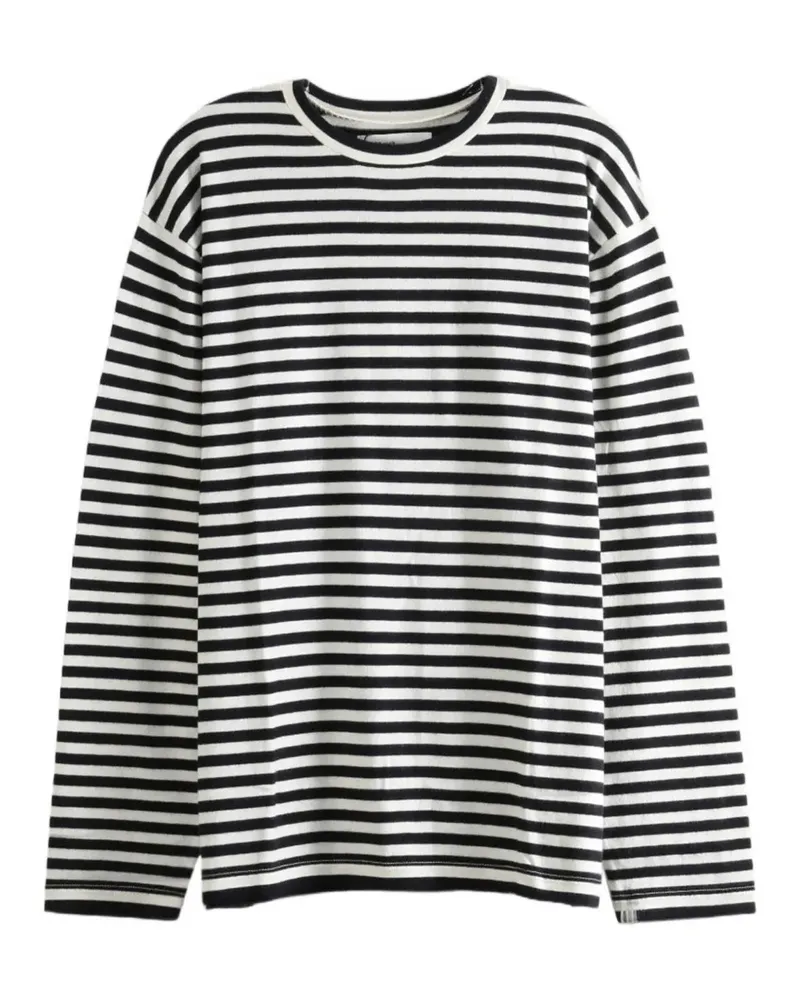extreme cashmere N°452 Rock striped long-sleeve T-shirt - Weiß Weiß