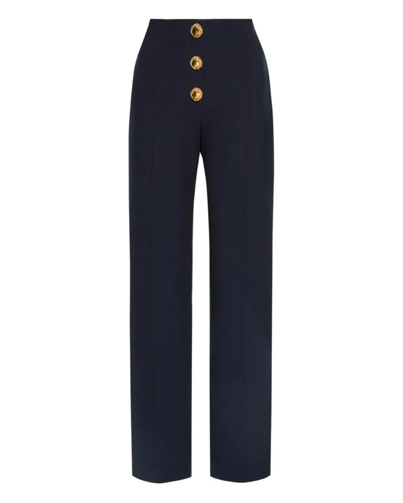 Oscar de la Renta Hose mit Knöpfen - Blau Blau