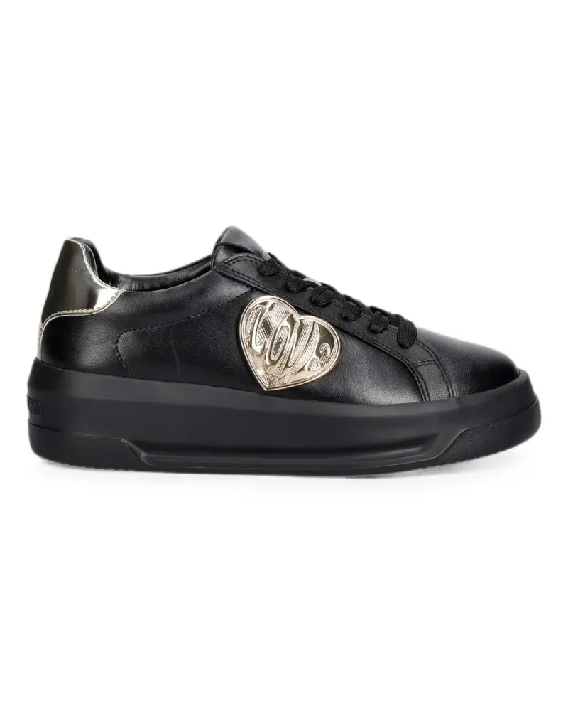 Moschino Sneakers mit Logo-Schild - Schwarz Schwarz