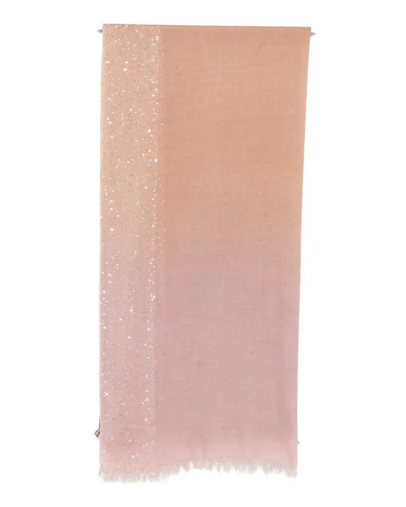 Faliero Sarti New Dania sequin-embellished frayed scarf - Rosa Rosa