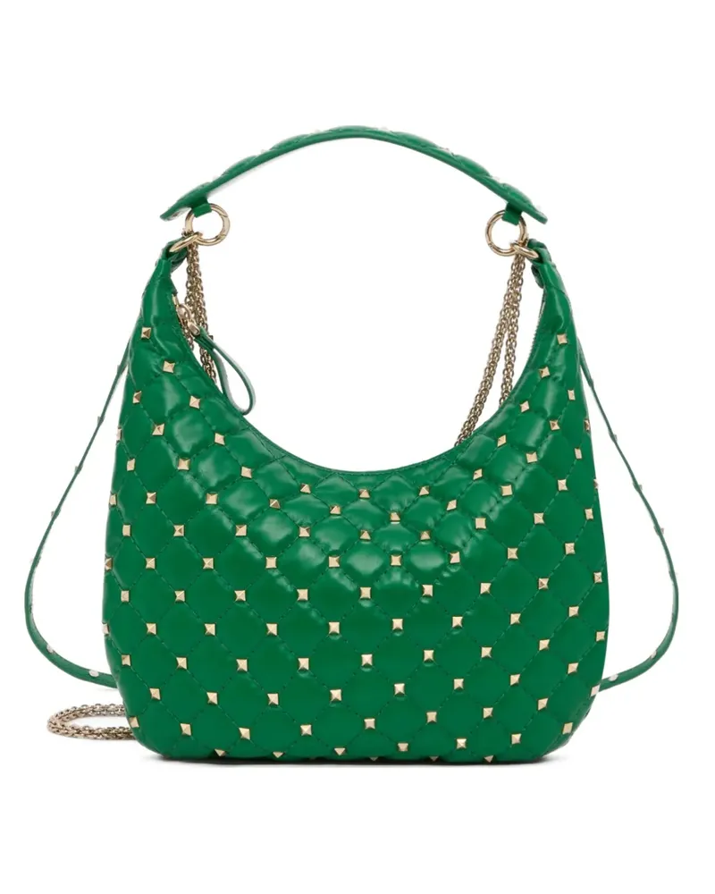 Valentino Garavani Rockstud Spike Schultertasche aus Kalbsleder - Grün Grün