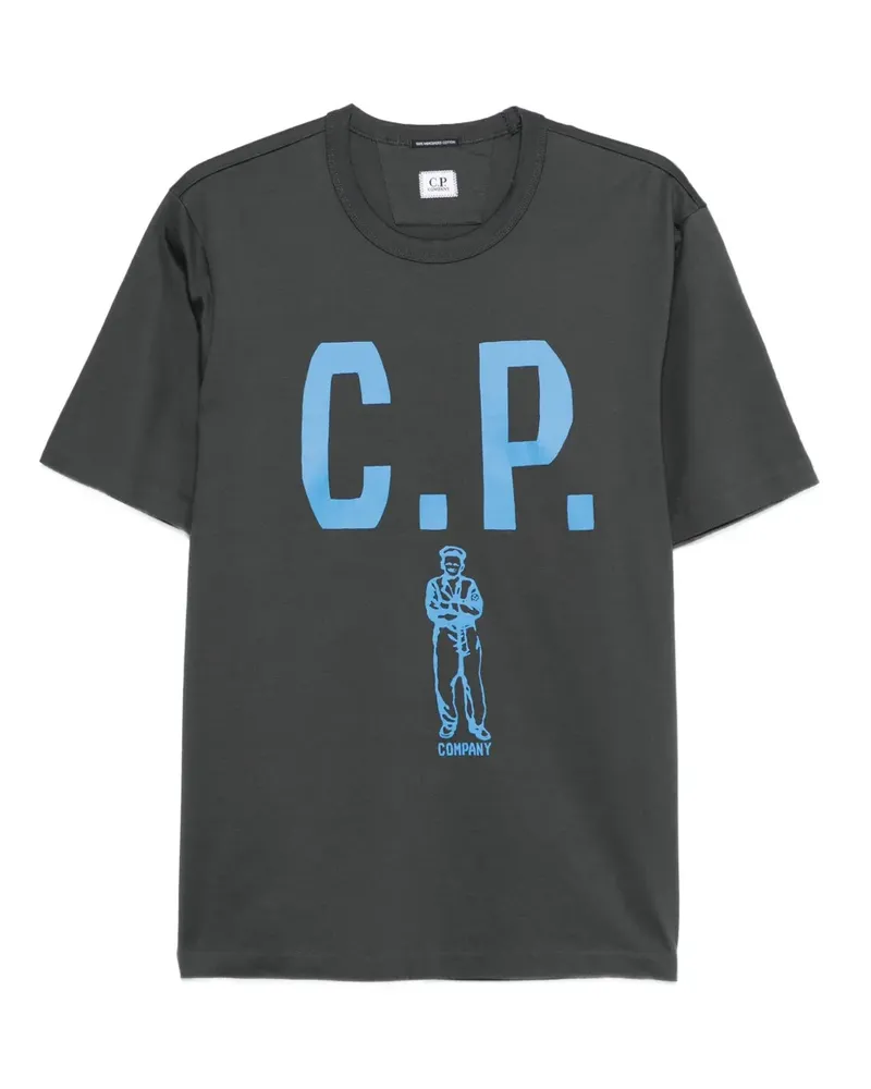 C.P. Company T-Shirt mit Logo-Print - Grau Grau