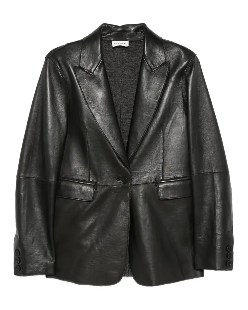 P.A.R.O.S.H. P.A.R.O H. Einreihige Lederjacke - Schwarz Schwarz