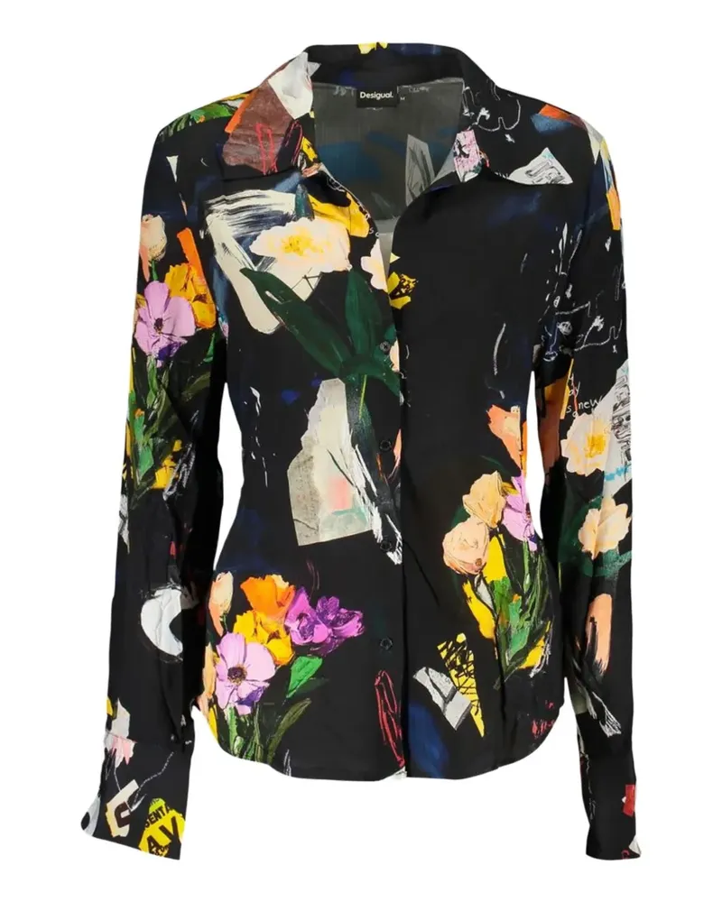 Desigual Hemd mit Print - Schwarz Schwarz
