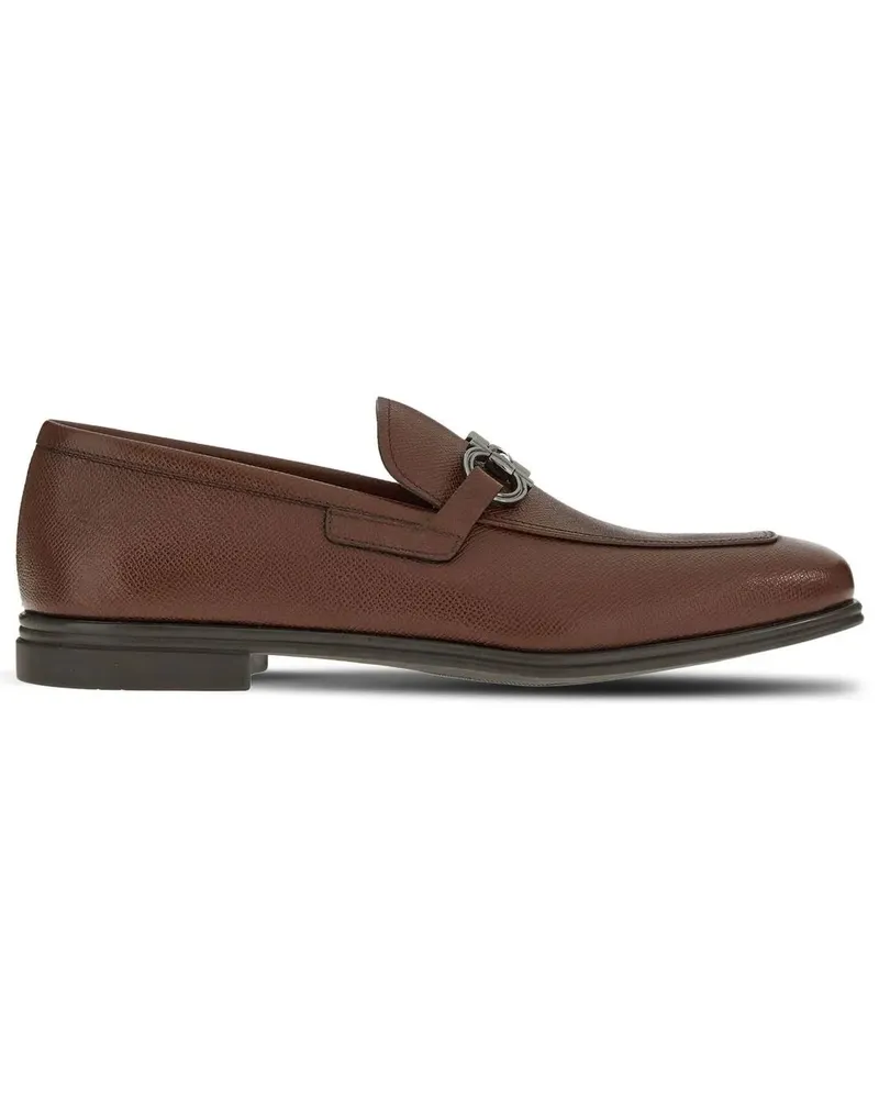 Ferragamo Mokassins mit Gancini-Detail - Braun Braun