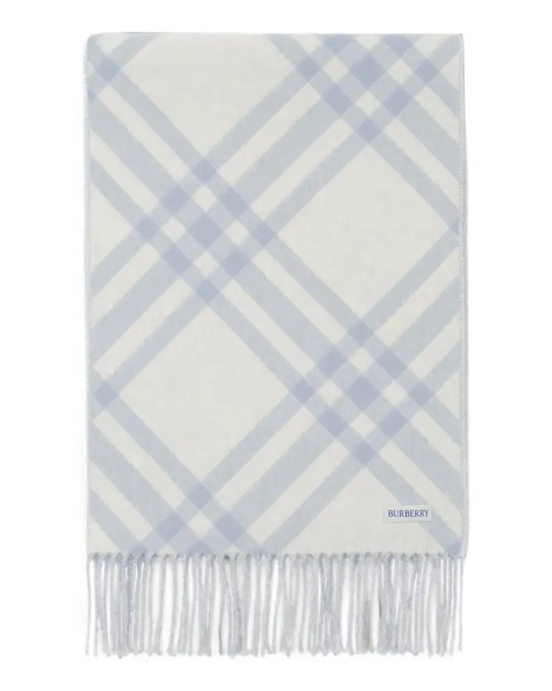 Burberry Schal aus Kaschmir mit Check - Blau Blau