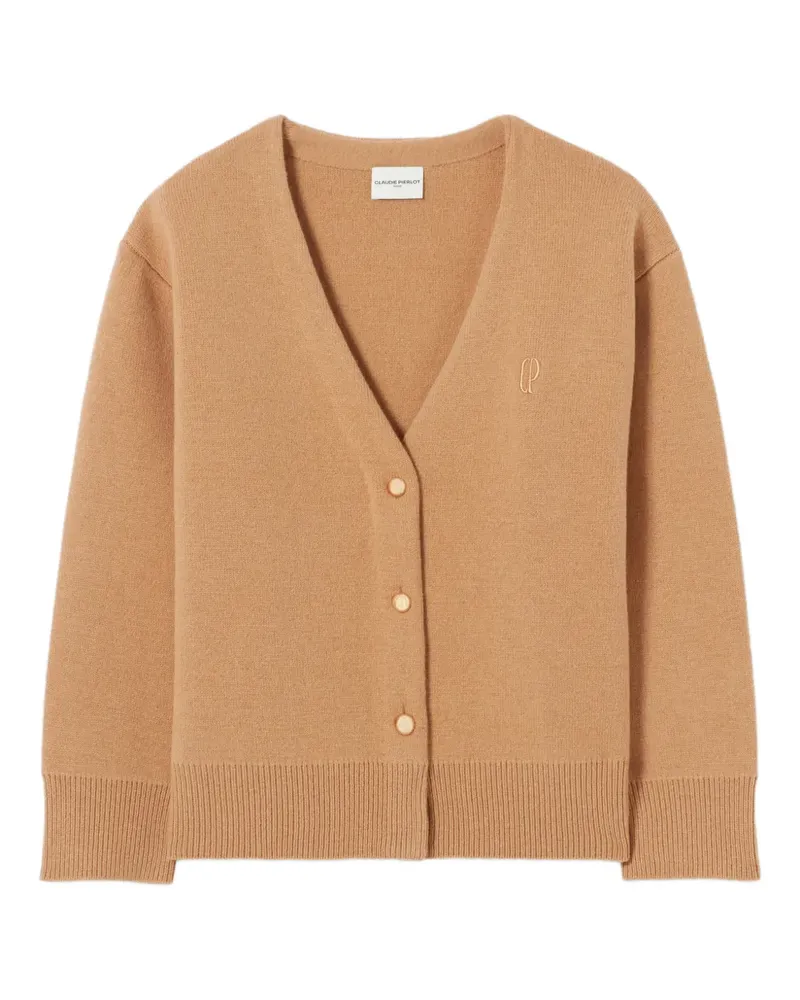 Claudie Pierlot Cardigan mit Logo-Stickerei - Nude Nude
