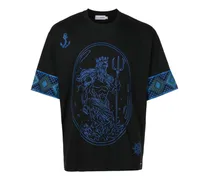 x Mahaslama T-Shirt mit Poseidon-Print
